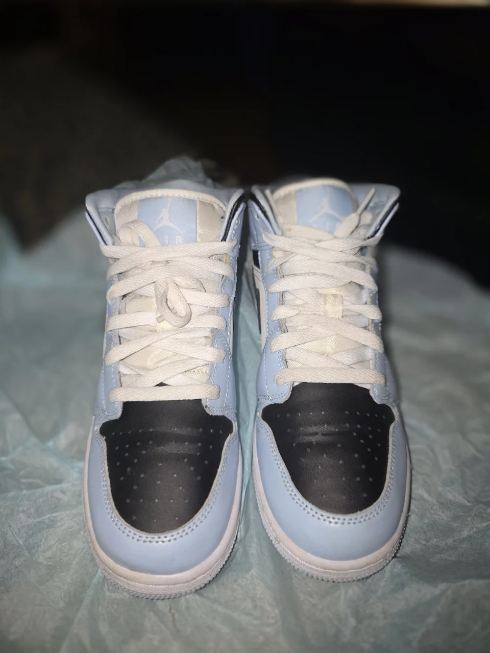 Jordan Kids' Light Blue and Black High-Top Sneakers